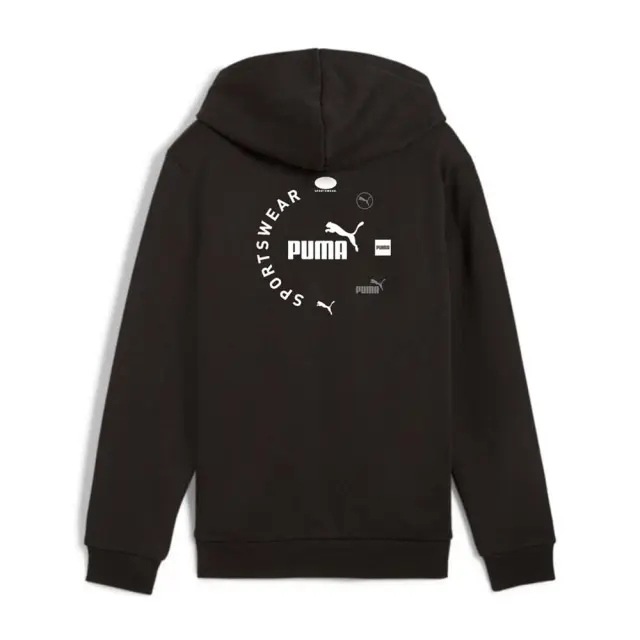 Puma Boy's Power Graphic Full-Zip Fleece Hoodie Μαύρο 681855-01 (Puma) - 140 2