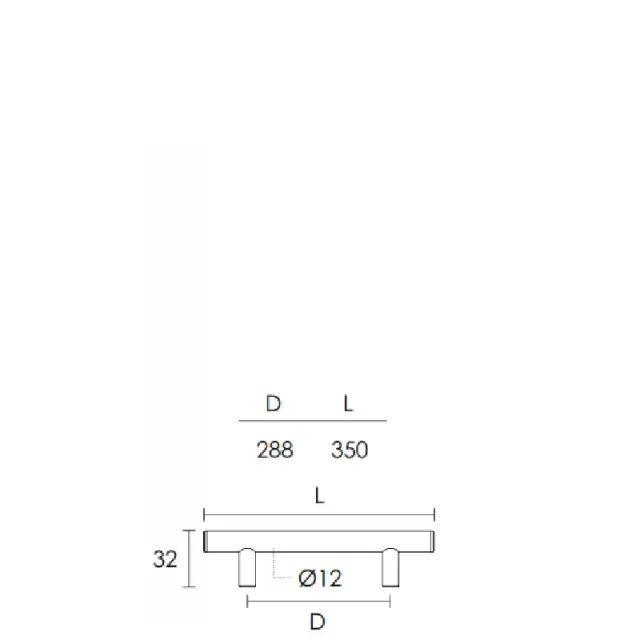 Λαβίτσα K288 Φ12 Ματ Νίκελ Conset C579