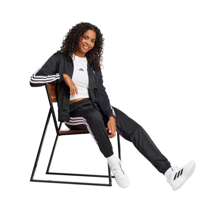 adidas Sportswear Women's 3Stripes Track Top Tricot Jacket Μαύρο JC8889 (adidas Sportswear) 3