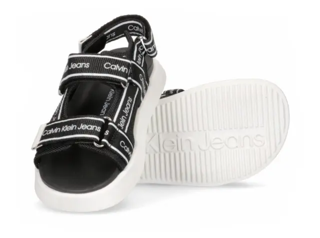 Calvin Klein Jeans V3B2-80149 Velcro Sandal Black/White - 36 2