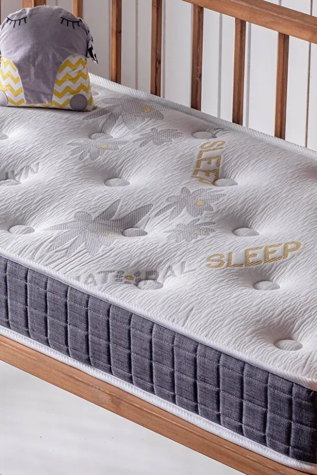 Stewehome Natural Βρεφικό Στρώμα Κούνιας Ορθοπεδικό Γκρι 50x80x10 cm 2