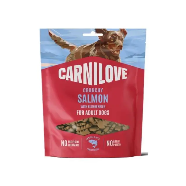 Carnilove Crunchy Snack Σκύλου Salmon with Blueberries 200gr Μονόχρωμο