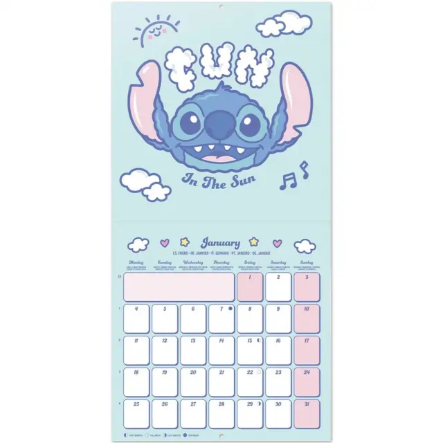 HMEΡΟΛΟΓΙΟ ΤΟΙΧΟΥ DISNEY STITCH 2027 30X30 CALENDAR CP27013 3