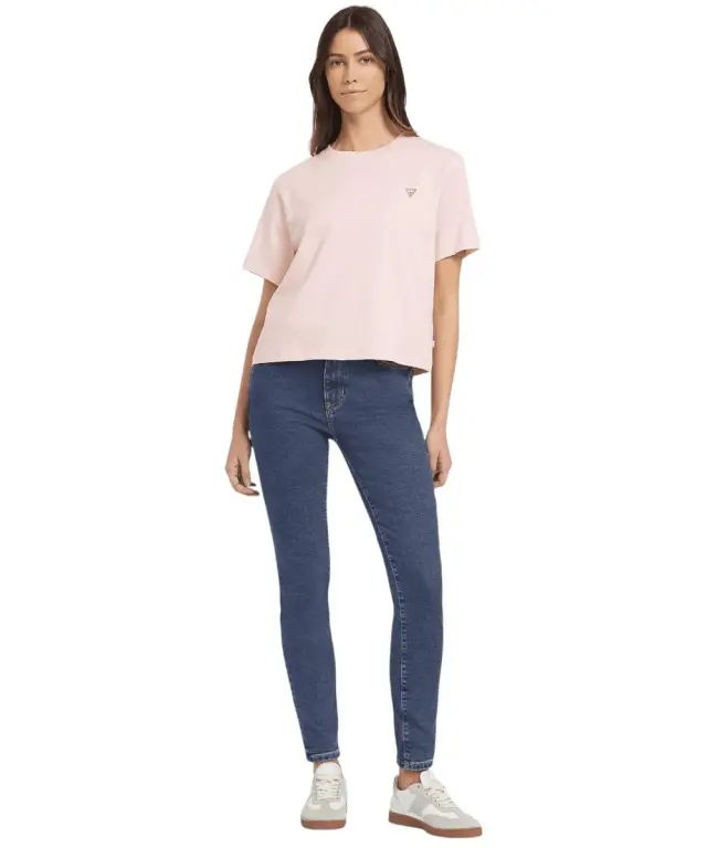 Guess - Γυναικείο T-Shirt Boxy Fit W4YI05K8HM0-G6R4 Ροζ - XS 2