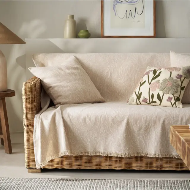 Ριχτάρι Πολυθρόνας Gofis Home Delia Sesame Beige 20-07-563-1/06 180x180