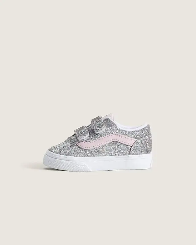 Βρεφικό Παπούτσι για Κορίτσι Vans Old Skool V Glitter Silver/Pale Petal (Μεγέθη 20-26) ΑΣΗΜΙ 2