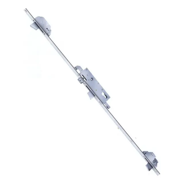 Domus 94435 - Χωνευτή Κλειδαριά 3 Σημείων Μαχαιρωτή Inox 35mm με Ρυθμιζόμενη Γλώσσα σε Ασημί Χρώμα