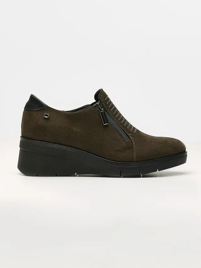 Donna Serena Μοκασίνια-Loafers Γυναικείο δέρμα Nubuck Καφέ DSE/4800 TAUPE 3
