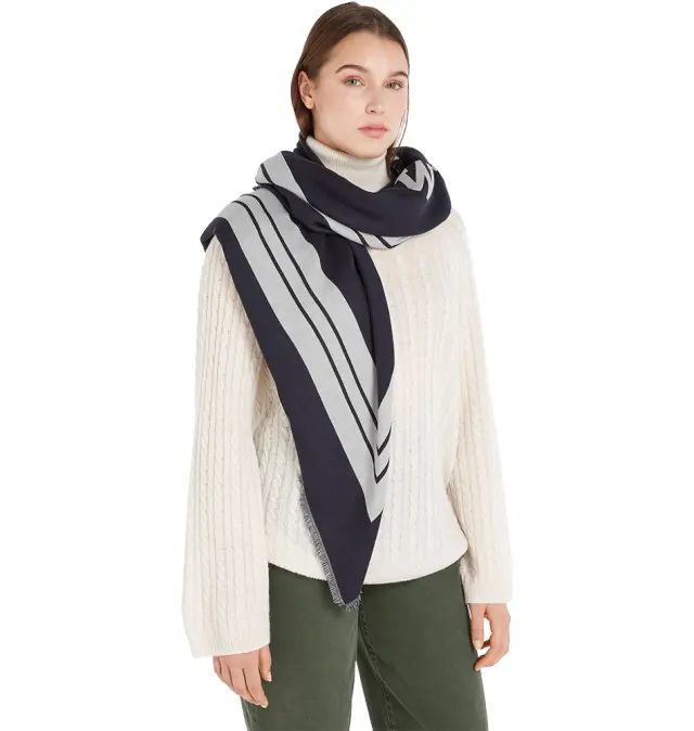 Φουλάρι TOMMY HILFIGER Large Heritage 15345 Μπλε 2