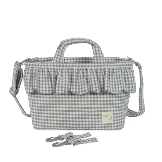 Walking Mum: Τσάντα Αλλαξιέρα Praline Vichy Matcha 44x29x12εκ. 2