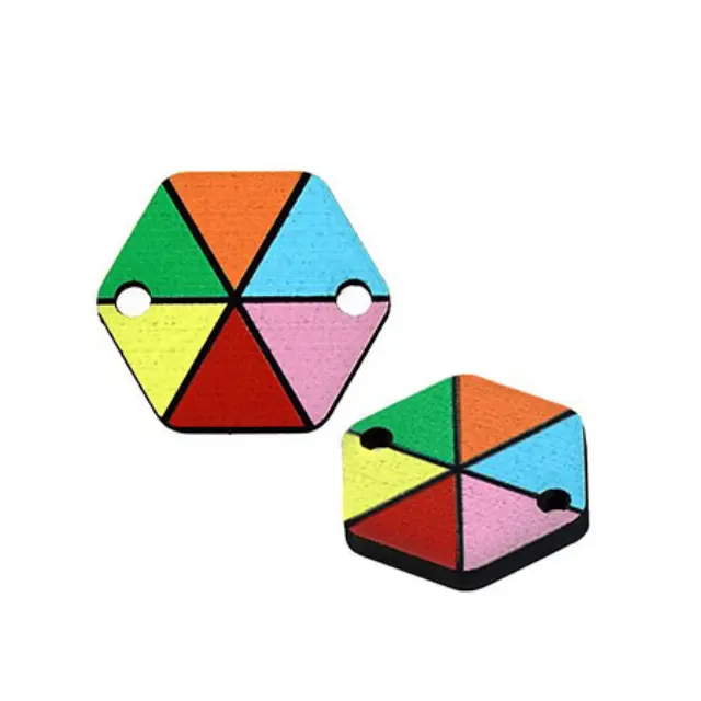 Ακρυλικός Σύνδεσμος Χαρταετός - Multicolor - 16mm - 3τεμ