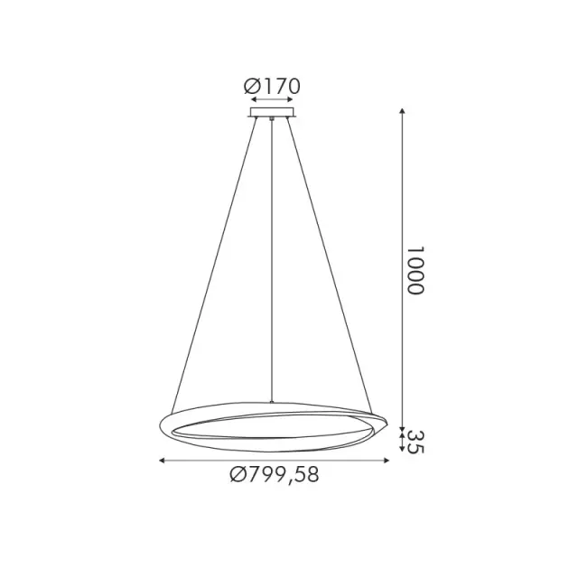 ΚΡΕΜΑΣΤΟ Φ/Σ LED 42W 3300LM CCT IP20 ΛΕΥΚΟ ΜΕΤΑΛΛΙΚΟ + ΑΚΡΥΛΙΚΟ / HM24LEDP80GDCCT 2