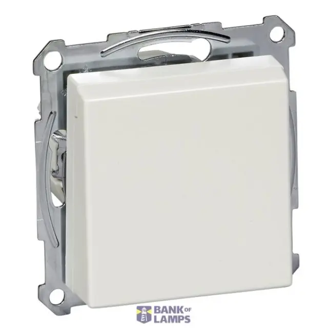 SCHUKO socket-outlet with hng.lid, screwl. term., polar white, glossy, System M
