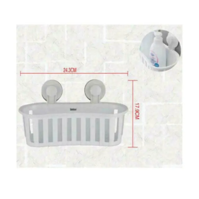 Bathlux 30133 Καλάθι Ντουζιέρας με Βεντούζες 3