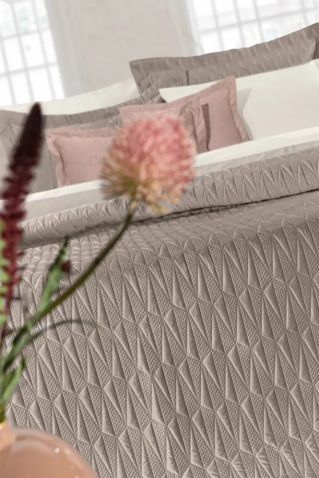ΣΕΤ ΚΟΥΒΕΡΛΙ KING SIZE 240×250 3 ΤΕΜΑΧΙΩΝ RUBY TAUPE GUY LAROCHE 3