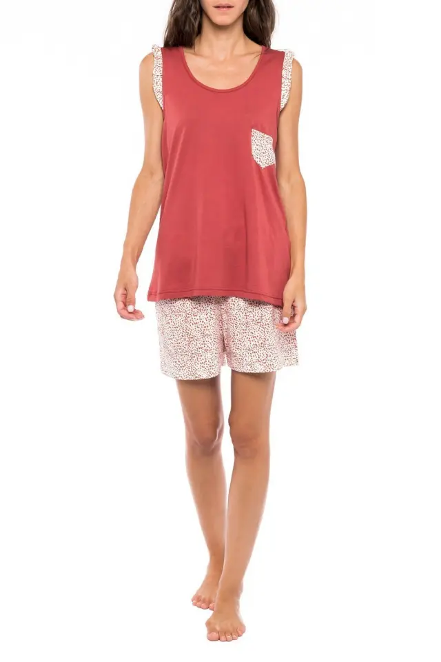 S1166 - Type - PYJAMAS SHORTS RED BERRY - S