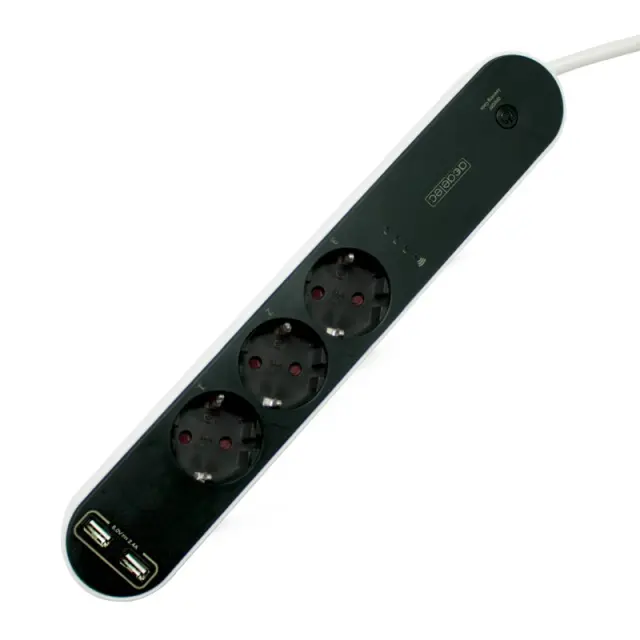 ΠΟΛΥΜΠΡΙΖΟ WI-FI 3-ΘΕΣΕΩΝ 16A 250V 3680W 2 USB ΘΥΡΕΣ 2,4A 5V ΑΝΑ ΘΥΡΑ / CM32SMART