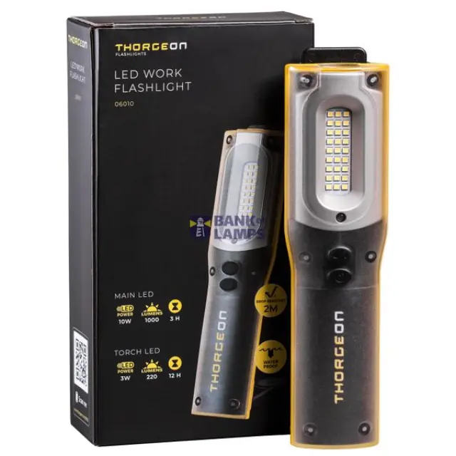 Flashlight LED WORK 10W + 3W IP54 with magnet