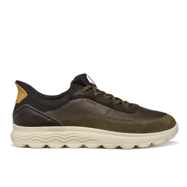 Ανδρικά Ανατομικά Δερμάτινα Sneakers Geox Spherica Plus U56MPA 08522 C3208 Λαδί Λαδί - 41