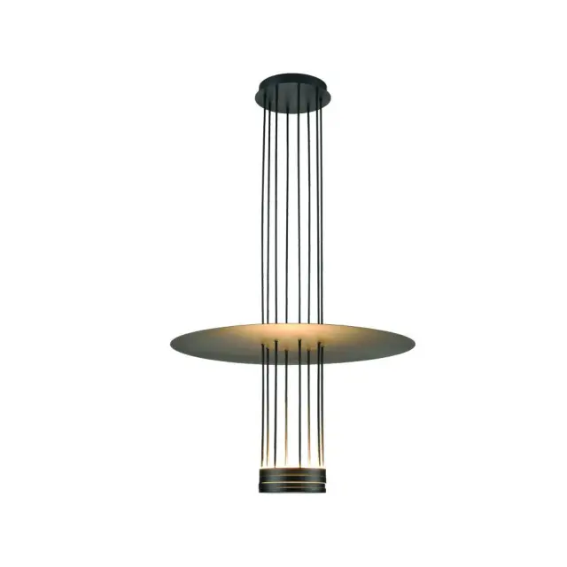 AcaLight Offer NETTO ΚΡΕΜΑΣΤΟ ΦΩΤΙΣΤΙΚΟ ELIA ΜΑΥΡΟ ΜΕΤΑΛΛΙΚΟ LED 18W 3000K 1260LM IP20 600X1040ΜM