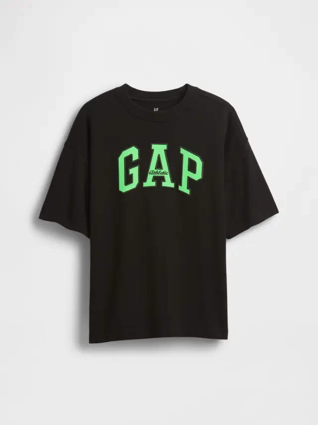 Παιδική Αθλητική Μπλούζα Heavyweight με Λογότυπο Gap Black - XXL
