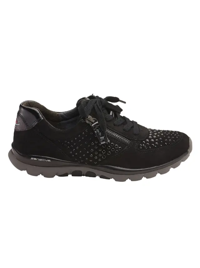 Gabor Sneakers Γυναικείο δέρμα Nubuck Μαύρο GAB/76968 004-L/BLACK - 36 3