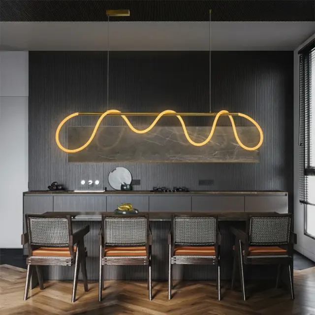 LED Κρεμαστό Φωτιστικό Οροφής GLOW 45Watt CCT με Χειριστήριο σε Χρυσό Πλατίνα και Λευκό Νήμα KLV-101-0167