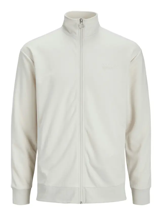 JJPANEL SWEAT ZIP HIGH NECK moonbeam