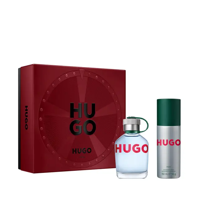 Hugo Man Eau De Toilette Set 75ml & Deodorant Spray 150ml