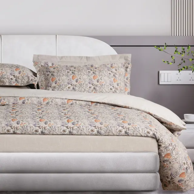 Σετ Σεντόνια 250x280 King Size Happy Das Home 9687 Beige 100% βαμβακερόΧωρίς Λάστιχο