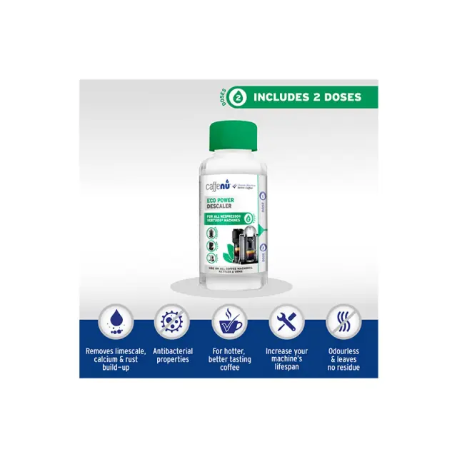 Caffenu KIT Nespresso VERTUO Καθαρισμού μηχανής (6caps caffenu, 1x αφαλατικό Caffenu 200ml) 3