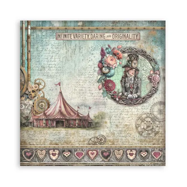 Χαρτιά scrapbooking 22τεμ μονής όψης, 20.3×20.3cm Stamperia, Master of Magic 3