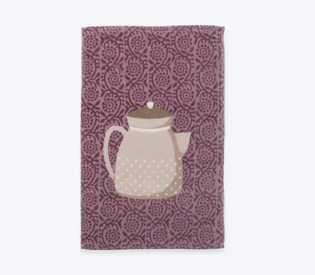 Nef-Nef Homeware Ποτηρόπανο My Teapot Βελουτέ 40x60 Mauve