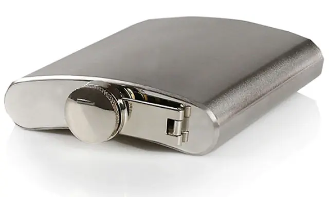 Hip Flask Φλασκί Ποτού Chrome Mat (F001) - 210ml 2