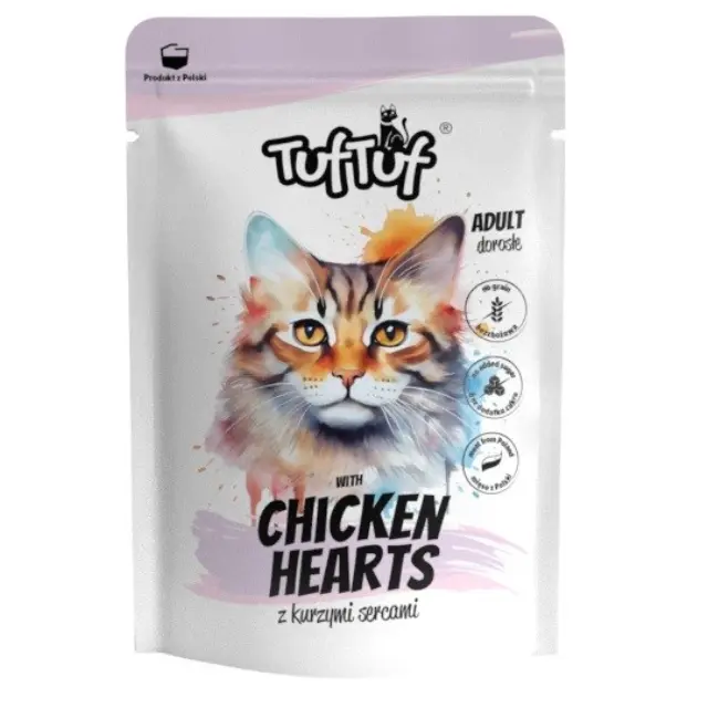 TUF TUF with chicken hearts - wet cat food - 100g