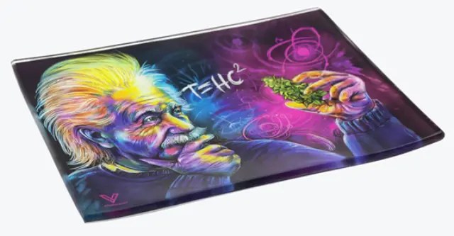 V-Syndicate Γυάλινος Rolling Tray Δίσκος - Einstein T-HC2 - Mini (16x12cm) 2