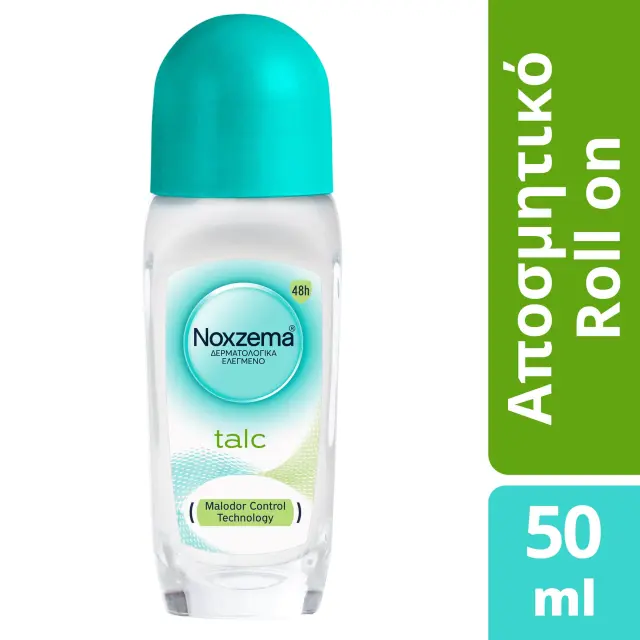 Noxzema Talc Roll-On Αποσμητικό για Προστασία & Απαλή Περιποίηση με Άρωμα Talc, 50ml