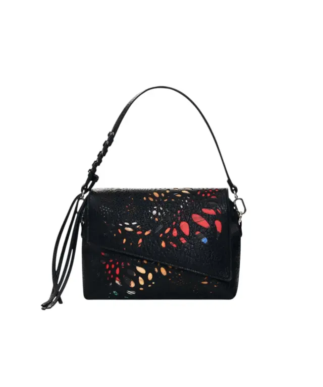 Desigual - Γυναικεία Τσάντα Ώμου / Χιαστί Notus Print Phuket Mini 26WAXP94-2000 Μαύρο