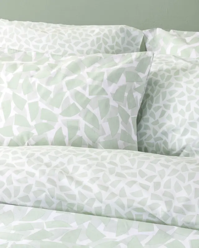 Σετ Σεντόνια 170x260 Μονά Nima Oriant Green-White 100% βαμβακερόΧωρίς Λάστιχο 2