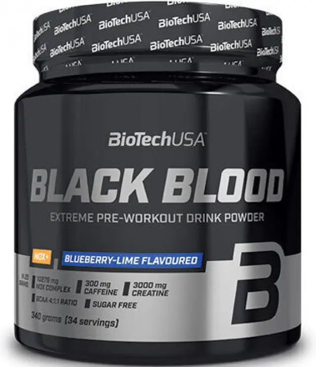 BioTechUSA Black Blood NOX+ 340g Blueberry-Lime (15019030343)