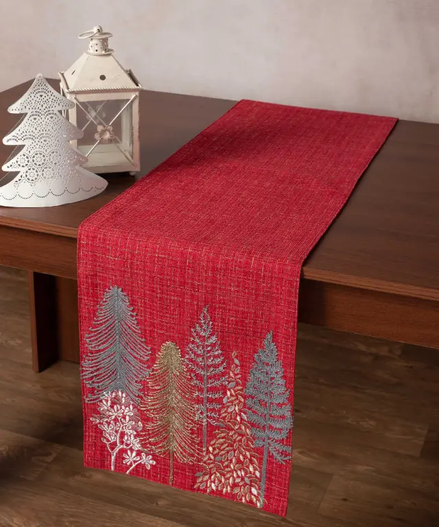 Χριστουγεννιάτικη τραβέρσα HP52780X (35cm x 160cm) κόκκινη - -
