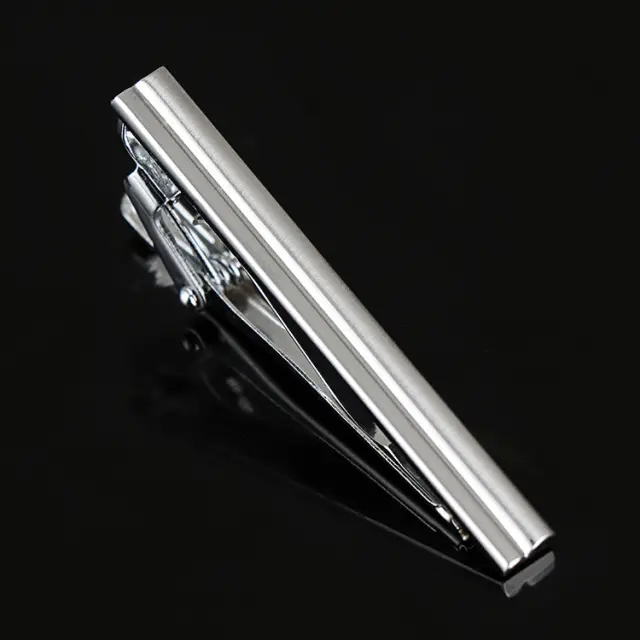 Σχεδιαστικό Ασημί Κλιπ Γραβάτας 5 cm – LGTC-T5/13 2