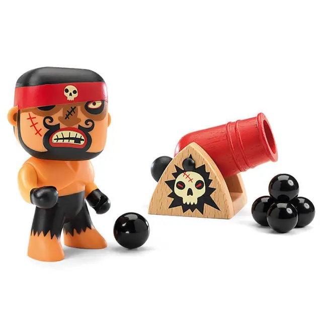 Djeco Arty toys Φιγούρα 'Πειρατής Rick με κανόνι'