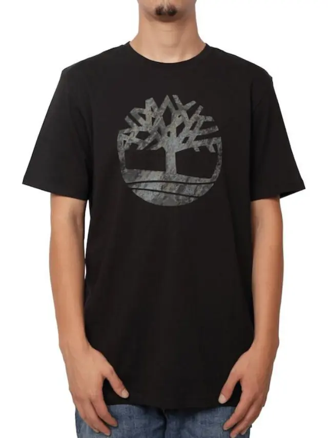 TIMBERLAND CAMO TEE LOGO ΑΝΔΡΙΚΗ ΜΠΛΟΥΖΑ BLACK