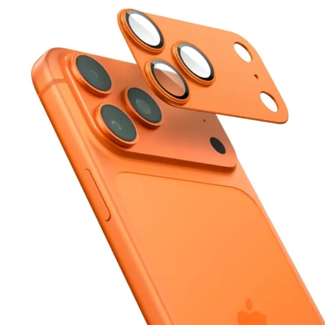 Προστασία Κάμερας Spigen Optik Pro XL Glass Ez Fit για Apple iPhone 17 Pro Πορτοκαλί 2
