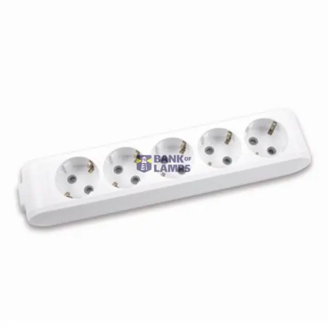 X-tendia White Five Gang Earth Socket CP