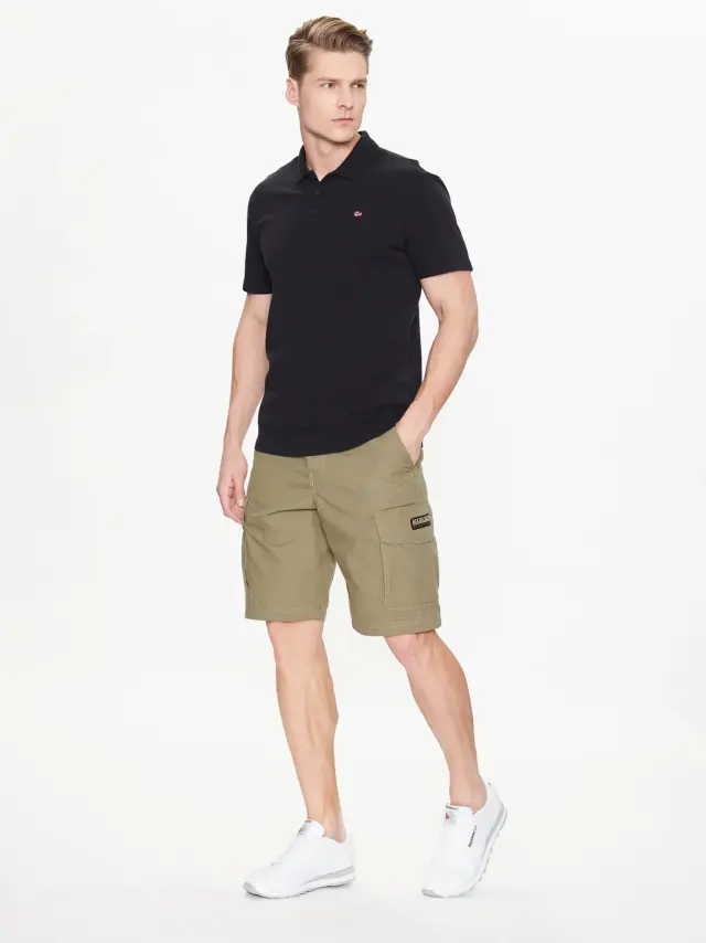 Napapijri - Ανδρικό T-shirt Polo Ealis SS Regular Fit NP0A4H8B-041 Μαύρο - XL 2