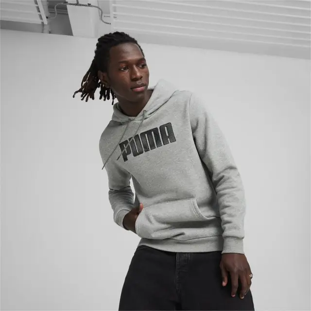 Puma Mass Style Hoodie Fleece (680193-03) - Γκρί
