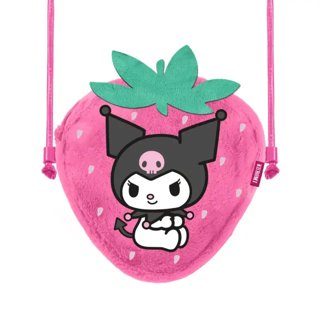 Karactermania Kuromi Strawberry Mini Fur Shoulder Bag 20x15x6cm