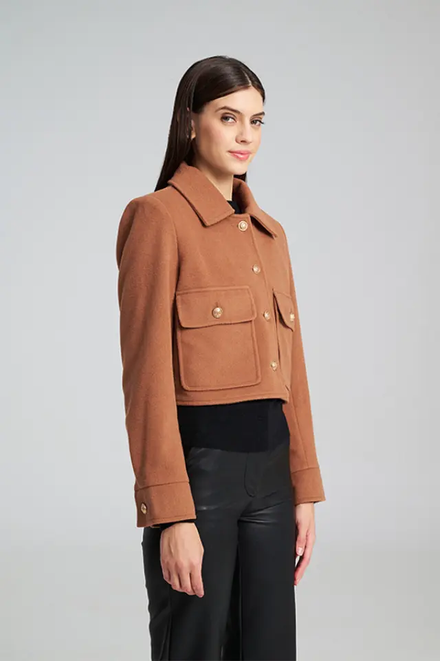 Κοντό jacket με χρυσά κουμπιά TUNIC - XS 2